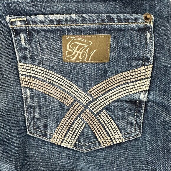 7 for all Mankind Womens Blue Gwenevere Super Skinny 5 Pocket Jeans Size 27 - Picture 6 of 10